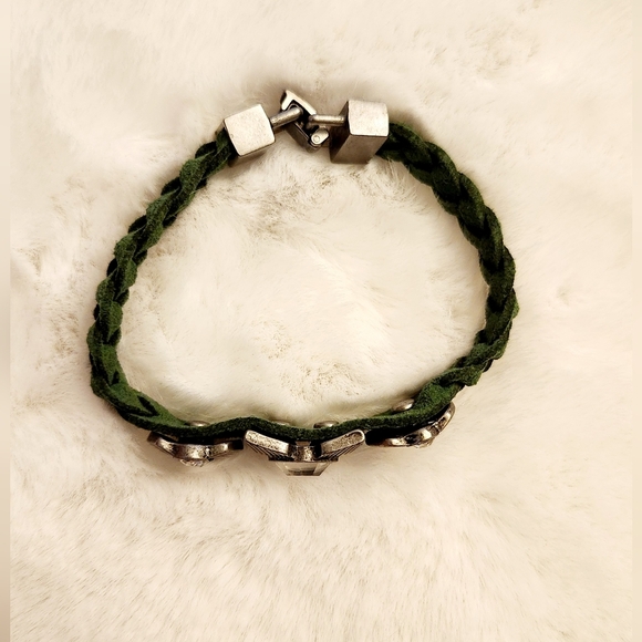 Lia Sophia "Confidant" Green colour faux leather with cut crystal bracelet - Picture 4 of 8